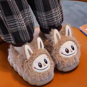 Labubu Style Soft Fuzzy Winter Indoor Shoes